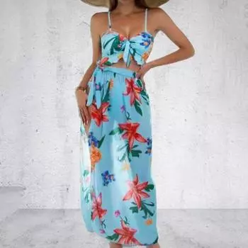 3 шт./компл. шикарный женский купальник, длинная юбка, молодой стиль, женский купальник из трех частей с высокой талией для пляжа S красный