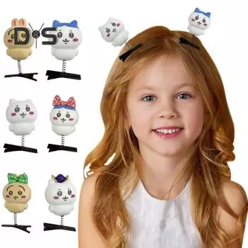 3 шт./компл. шпильки для волос для девочек в форме мультфильма, заколки для волос с весенним дизайном, легко украшать, аксессуары для волос ручной работы 3pcs A