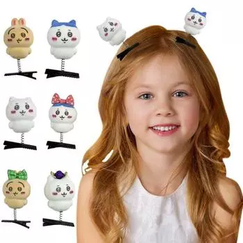 3 шт./компл. шпильки для волос для девочек в форме мультфильма, заколки для волос с весенним дизайном, легко украшать, аксессуары для волос ручной работы 3pcs A