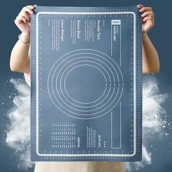 3 шт./компл. силиконовый коврик для замешивания теста, коврик для выпечки с мерной скалкой, резак для пиццы, широкий коврик для выпечки теста для печенья