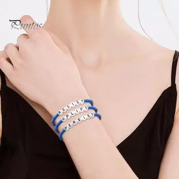 3 шт./компл. Синий браслет дружбы для женщин, регулируемый размер, ручной работы, синий браслет из бусин, символ дружбы, плетеный браслет Sets