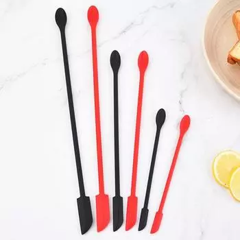3 шт./компл. скребок для макияжа, портативный, безопасный, двухцветный, высококачественный, пищевой, для кухни чёрный
