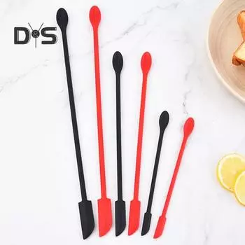 3 шт./компл. скребок, пищевой безопасный силиконовый кухонный скребок с антипригарным покрытием чёрный