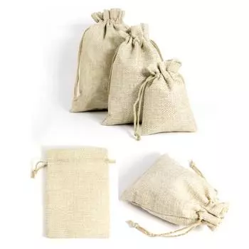 3 шт./компл. сумка-саше на шнурке, бусины, браслет, ювелирные изделия, льняная тканевая сумка для хранения фиолетовый