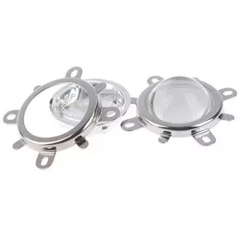 3 шт./компл. светодиодная линза стеклянный отражатель коллиматор фиксированный кронштейн Cob чип высокой мощности 60degree