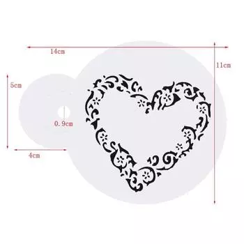 3 шт./компл. три Lovepattern Latte Art торт спрей узор украшение торта печать сахар полые шаблоны белый