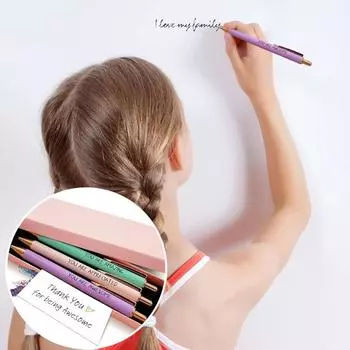 3 шт./компл. вдохновляющие шариковые ручки, вдохновляющие чернильные ручки, ручка для плавного письма со значимыми цитатами A