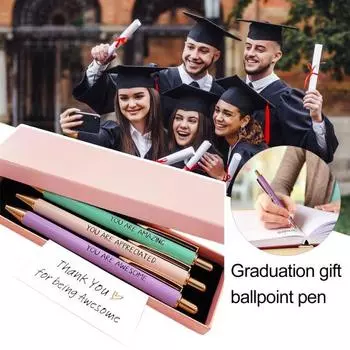 3 шт./компл. вдохновляющие шариковые ручки, вдохновляющие чернила для письма, гладкие ручки для письма со значимыми цитатами для студентов, коллег A