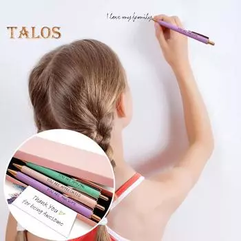 3 шт./компл. вдохновляющие шариковые ручки, вдохновляющие чернила для письма, гладкие ручки для письма со значимыми цитатами для студентов, коллег A