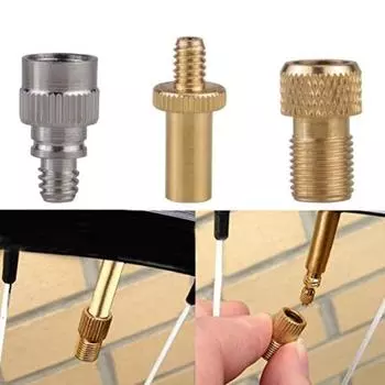 3 шт./компл. велосипедный воздушный адаптер французский насос клапан американский для преобразования колесного газового сопла золотистый/серебряный