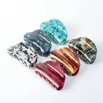 3 шт./компл. заколки-краб для волос с мраморным узором, нескользящие большие заколки для волос для женщин и девочек, аксессуары для волос для густых, тонких и других типов волос