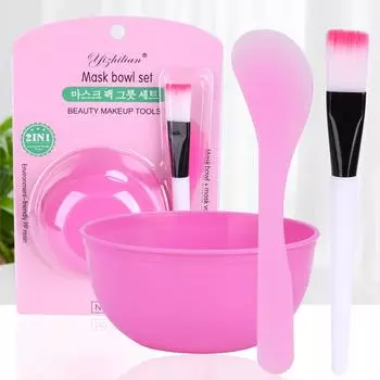 3 шт./компл. женская маска для лица, набор мисок для смешивания, маска для ухода за кожей лица для девочек, набор инструментов для смешивания, косметические принадлежности