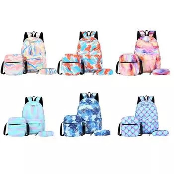 3 шт./компл. женские сумки для книг с регулируемым ремнем, дорожные сумки для книг, нейлоновые для девочек-подростков Style 6