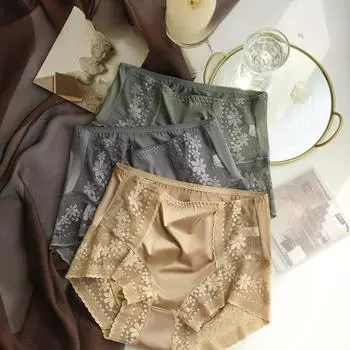 3 шт./компл. женские трусики с высокой посадкой, сетчатые сексуальные трусы, нижнее белье, женское нижнее белье M