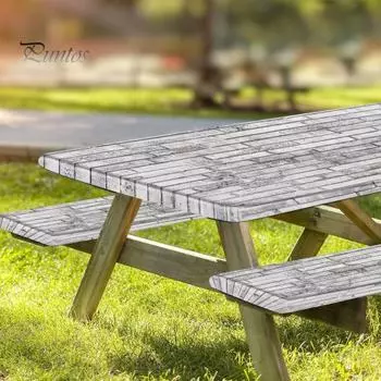 3 шт./комплект чехлов для уличных столов и стульев с принтом, водонепроницаемые, с противоскользящей эластичной лентой, для кемпинга, грязеотталкивающие, защитные чехлы для столов и скамеек для пикника B