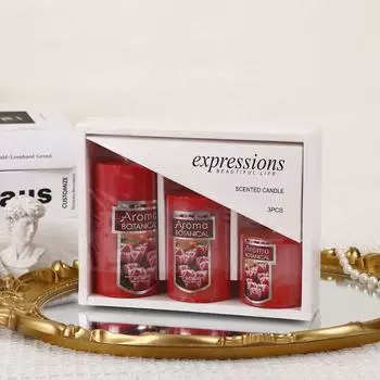 3 шт./комплект цилиндрических ароматических свечей из натурального соевого воска бездымные ароматерапевтические свечи подарочный набор для украшения дома, свадьбы и праздника