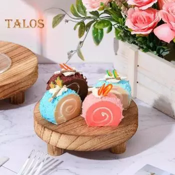 3 шт./комплект, деревянный держатель для кофейной кружки, декоративный круглый табурет, пьедестал, подставка для цветочных растений, подставка для дисплея с ножками для использования в помещении, на открытом воздухе, на домашнем патио