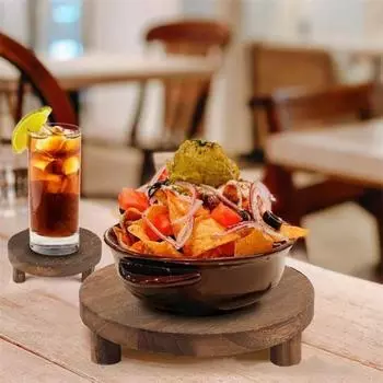 3 шт./комплект, деревянный держатель для кофейной кружки, декоративный круглый табурет, пьедестал, подставка для цветочных растений, подставка для дисплея с ножками, украшение для патио