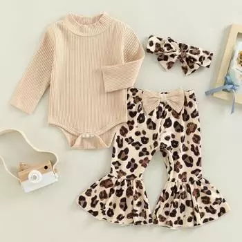 3 шт./комплект детский топ брюки повязка на голову костюм для 0-24 месяцев цветочный принт расклешенные брюки высокий воротник трикотажный боди бант повязка на голову фото реквизит для душа 80 cm фиолетовый