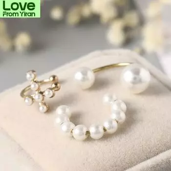 3 шт. / Комплект клипс серьги для женщин унисекс минималистский мода хрящ серьги кольца наборы уха манжета поддельный пирсинг клипса на серьгу