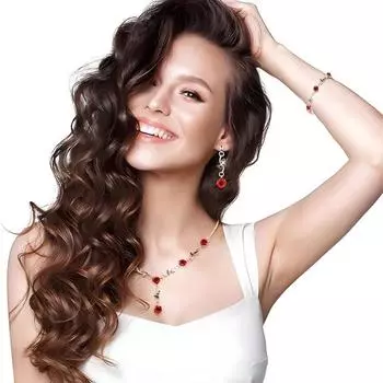 3 шт./комплект комплект украшений с красными розами, цветочная тема, романтика, винтажный французский стиль, подарок на День святого Валентина, День матери, серьги, регулируемое ожерелье со стразами 3pcs