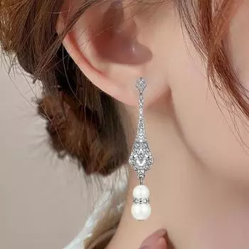 3 шт./комплект комплект ювелирных изделий из искусственного жемчуга 1920-х годов, винтажный роскошный стиль, многослойные украшения для знаменитостей, вечеринок, банкетов, ожерелья, серег, браслетов Sets