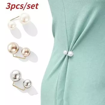 3 шт./комплект модная брошь двойная жемчужина броши для женщин металлическая булавка на лацкан брошь булавки свитер рубашка кардиган брошь аксессуары серый