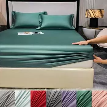 3 шт./комплект мягкая роскошная простыня из египетского хлопка на резинке с резинками 1000TC чехол для матраса нескользящий двуспальный размер Queen King Size 90x200x25cm 3pc set