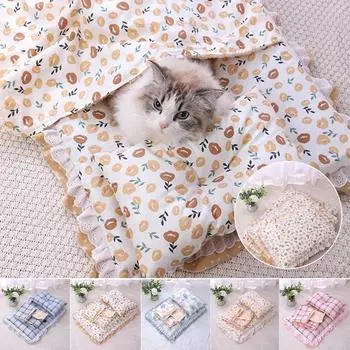 3 шт./комплект одеяло для домашних животных с подушкой, коврик-гнездо с принтом для собак и кошек, подушка для сна для собак и кошек, теплый коврик для щенков/кошек S 35X50cm