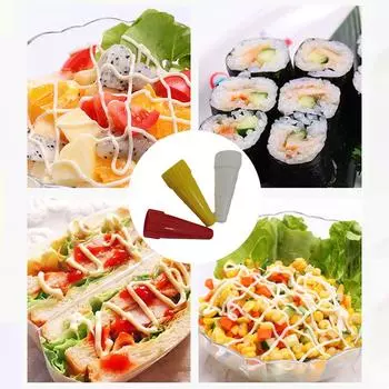 3 шт./комплект пластиковый дозатор для сиропа в бутылке для кетчупа, отлично подходит для кетчупа, салата, соуса для барбекю