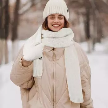 3 шт./комплект шапка шарф перчатки комплект толстая вязаная теплая шапка перчатки с пятью пальцами темно-серого