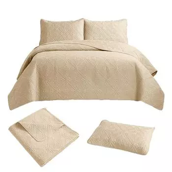 3 шт. комплект ультразвуковое летнее стеганое одеяло роскошное сплошное цветное мягкое покрывало королевского размера покрывало на кровать с наволочкой 3pcs set 220x240cm белый