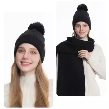 3 шт./комплект унисекс зимняя шапка шарф перчатки комплект толстые вязаные теплые шапки перчатки серый