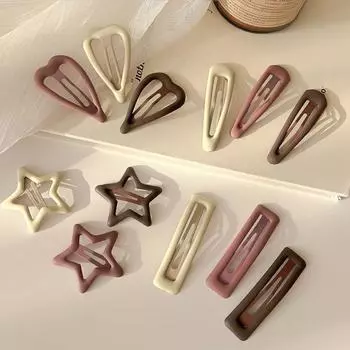 3 шт./ комплект заколок-капель Star Love BB Clip Summer Square Geometric Y2K Hairpin Style Hairpin Party