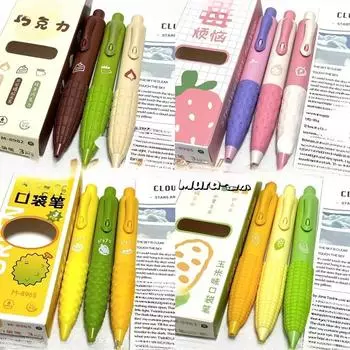3 шт./кор. креативная гелевая ручка с запахом еды 0,5 мм, быстросохнущая, ручка для записей на экзамене, детский подарок, канцелярские принадлежности для школы