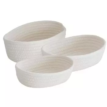 3 шт. корзина для хранения мелочей, многофункциональная штабелируемая тканая коробка ручной работы для хранения ключей, закусок