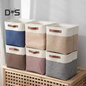 3 шт. Корзины для хранения с усиленной ручкой, большая вместимость, складная конструкция, многоцелевые игрушки, органайзеры для хранения одежды розовый