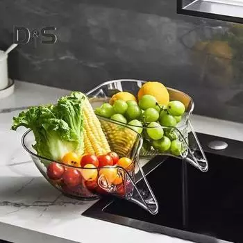 3 шт. корзины для слива кухонной раковины, пищевые, без BPA, многофункциональные, прозрачные, многоразовые, корзины для слива чистый