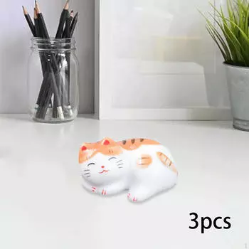 3 шт. кошачьи палочки для еды подставка для украшения стола уникальные антипригарные мини-кошки орнамент orange