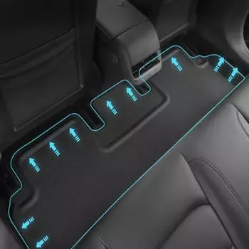 3 шт. коврики для автомобилей всепогодные автомобильные передние и задние коврики водонепроницаемые коврики вертикальные зернистые автомобильные коврики чёрный