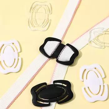 3 шт., красивая пряжка для нижнего белья в форме тянь, пластиковый бюстгальтер с выдвижным плечом, нескользящая пряжка, крест на спине, защита от падения, невидимый съемный фиксатор 3pcs чёрный