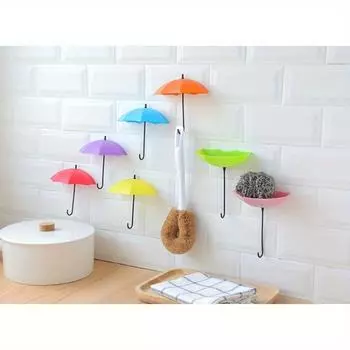 3 шт. красочный настенный крючок для зонта, держатель для заколки для волос, органайзер, декоративный органайзер (Размер: Один размер)