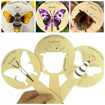 3 шт. креативная натуральная художественная рамка в форме бабочки, рамка в форме животного, детская игрушка 3Pcs/Set
