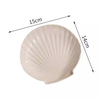 3 шт. Креативная пластиковая фруктовая тарелка, тарелка для закусок, тарелка для овощей, тарелка для костей, тарелка для закусок, тарелка для орехов, десертная тарелка 15CM бежевый