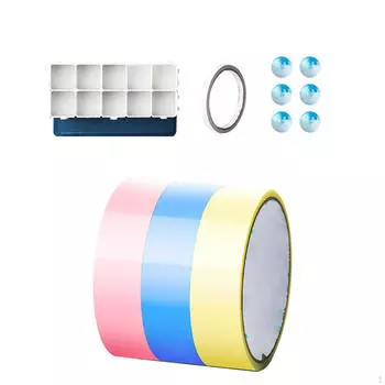3 шт. Креативные липкие шариковые ленты, цветная лента конфет, прозрачная обучающая игрушка для творчества Blue Pink Yellow