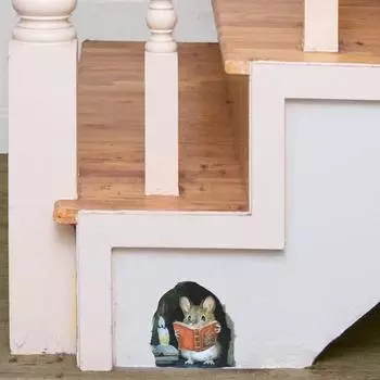 3 шт. креативные реалистичные экологически чистые обои забавный узор мышиная нора художественная наклейка бытовые принадлежности