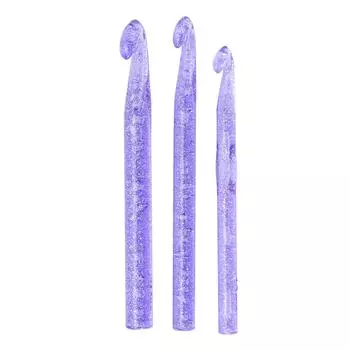 3 шт. крючки для вязания прозрачные блестящие пластиковые спицы для пряжи для вязания свитера шарфа шапки 10 мм 12 мм