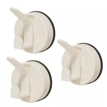 3 шт. Крючки на присосках с сильным всасыванием, без сверления и ржавчины, настенные крючки, простые в установке, вешалки-крючки на присосках для ванной и кухни белый