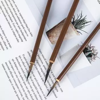 3 шт. крючок для волос ласки, тонкая кисть для рисования, кисть для каллиграфии, ручка, художественная стационарная