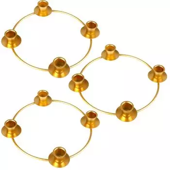 3 шт. Круглое кольцо в виде венка Адвента, подсвечник с кольцом Адвента, рождественский Адвент Ce коричневый